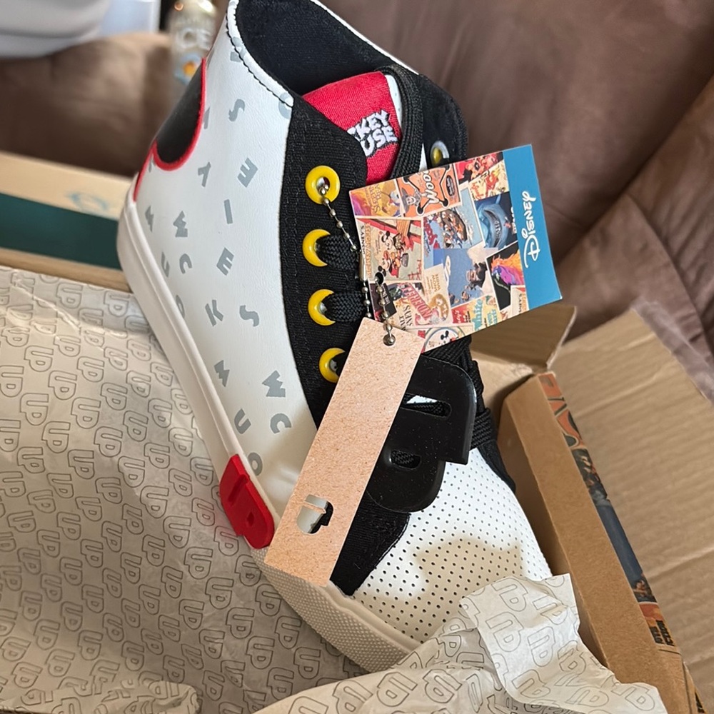 Disney High-Top Sneakers with Black and White Design